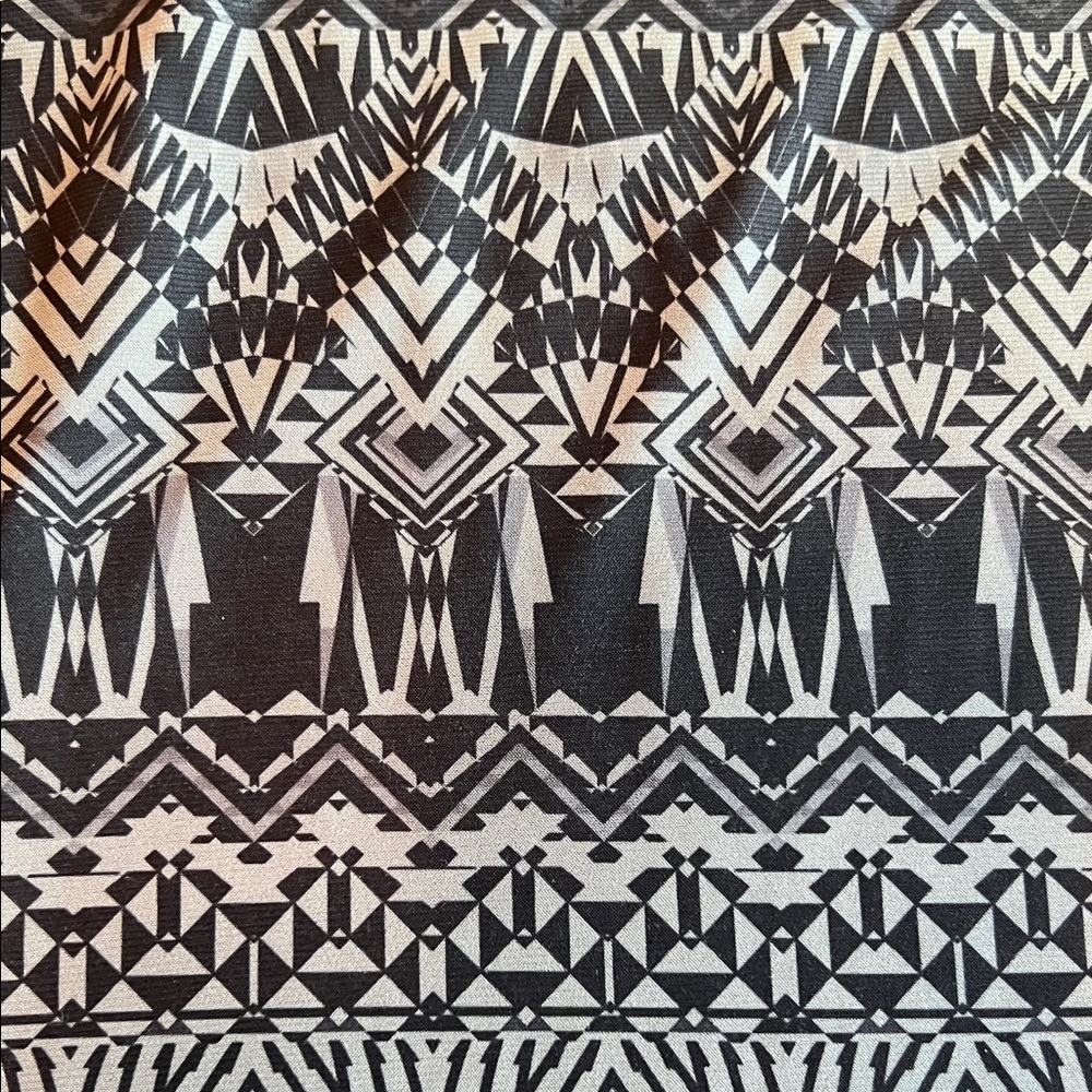 Black and Grey Patterned Boot Cut Palazzo Pants - Picture 7 of 7